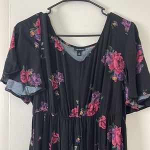 Torrid black floral dress